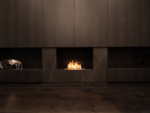 Ecosmart Fire Flex 60SS.BXR Single Sided Fireplace Insert - Black Finish / Black Burner - ESF.FX.60SS.BXR.B
